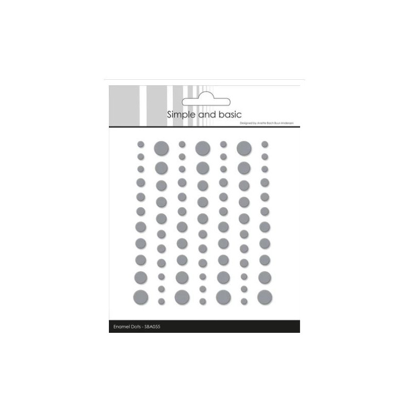Simple and Basic Matte Enamel Dots Concrete - (77 pcs)" SBA055