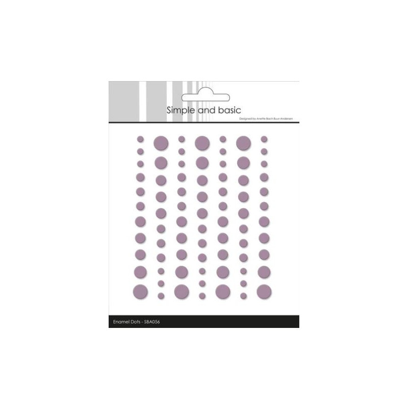 Simple and Basic Matte Enamel Dots Heather - (77 pcs)" SBA056
