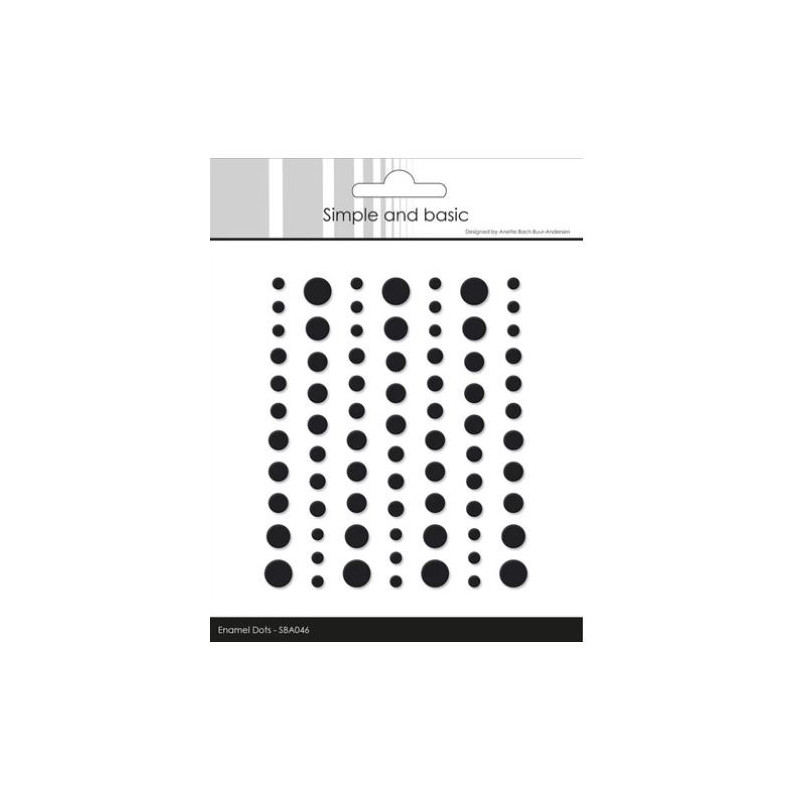 Simple and Basic Matte Enamel Dots Black - (77 pcs)" SBA046