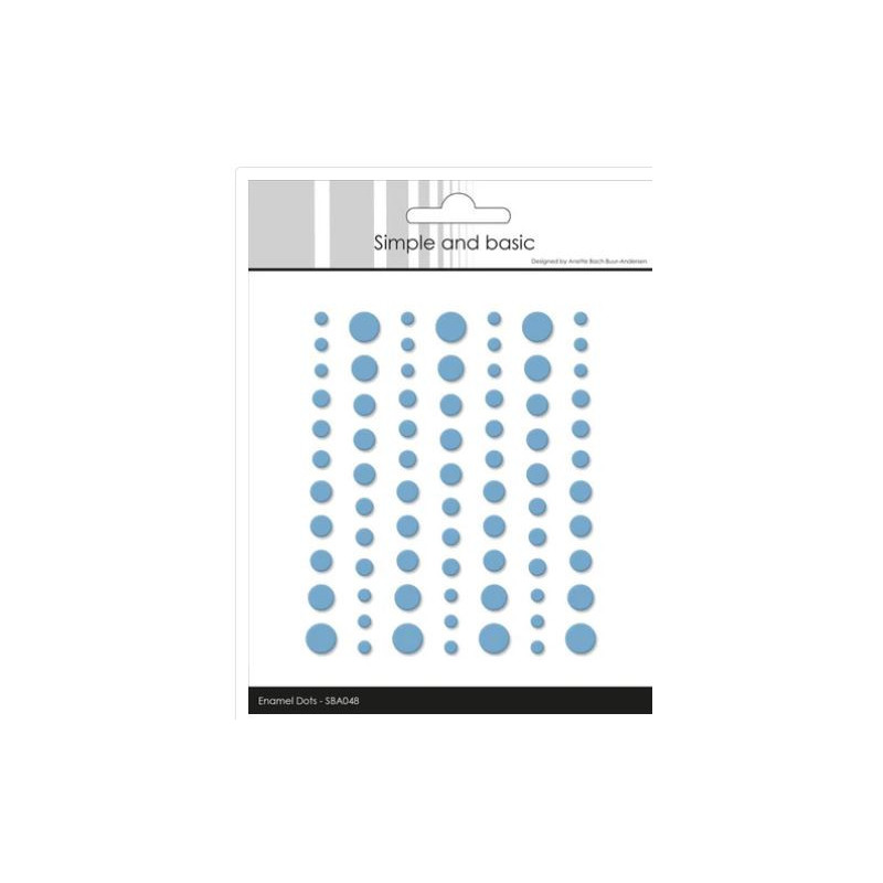 Simple and Basic Matte Enamel Dots Light Blue - (77 pcs)" SBA048
