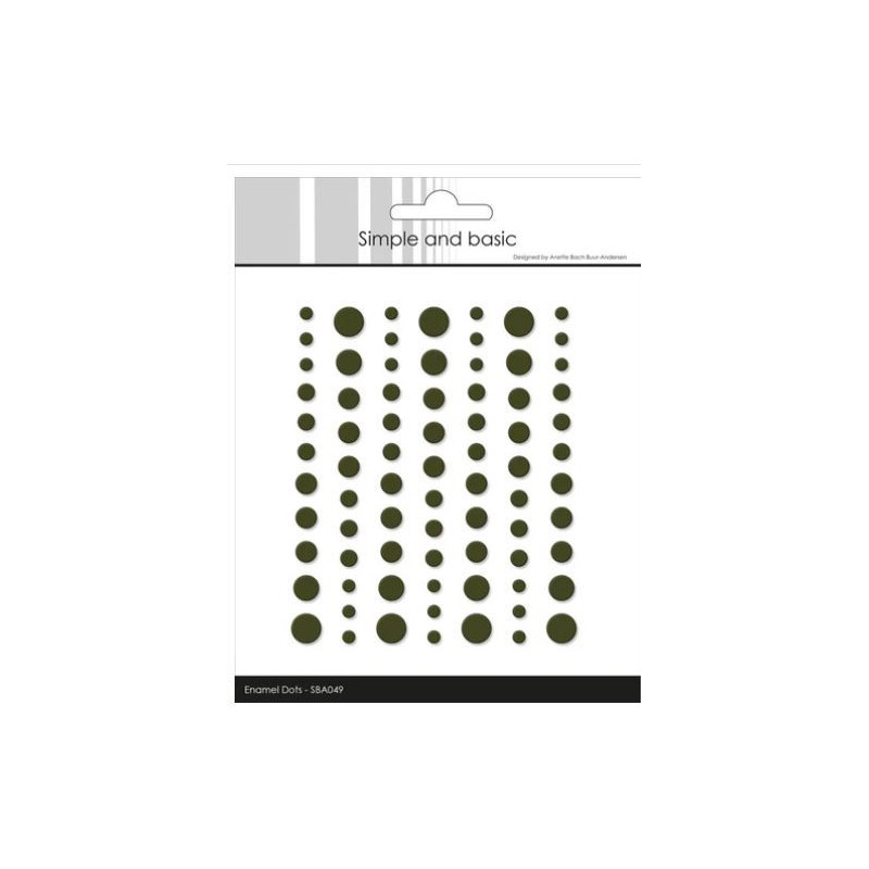 Simple and Basic Matte Enamel Dots Forest Green - (77 pcs)" SBA049