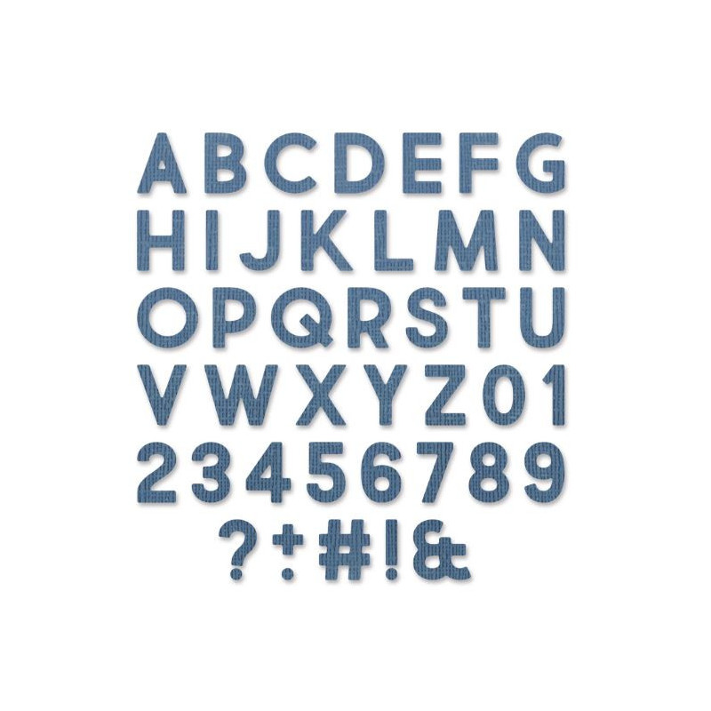 Sizzix • Tim Holtz Thinlits Die Set Alphanumeric Bold 80pcs