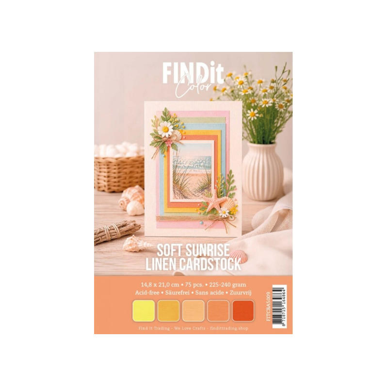 Find it Linen Cardstock A5 Soft Sunrise (75pcs) (FITCBA5009)