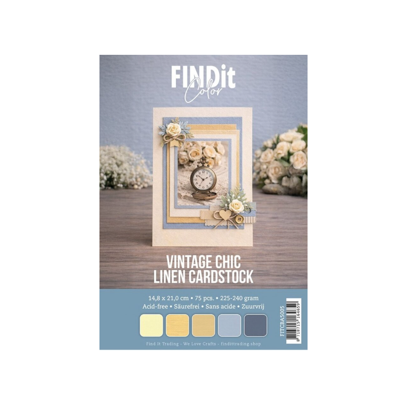 Find it Linen Cardstock A5 Vintage Chic Pack (75pcs) (FITCBA5005)