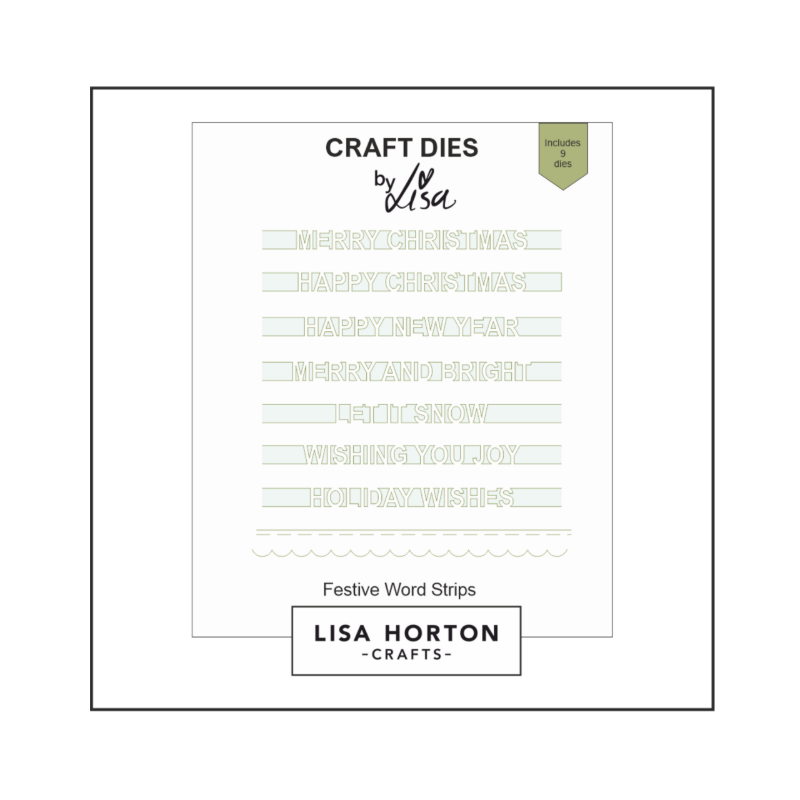 Festive Words Strips Die Set (LHCCD263)