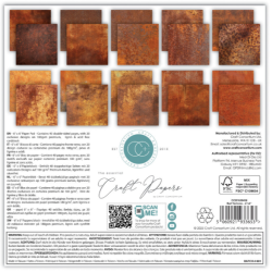 Craft Consortium Essential Craft Papers 6x6 Inch Paper Pad Rust Textures (CCEPAD043B)