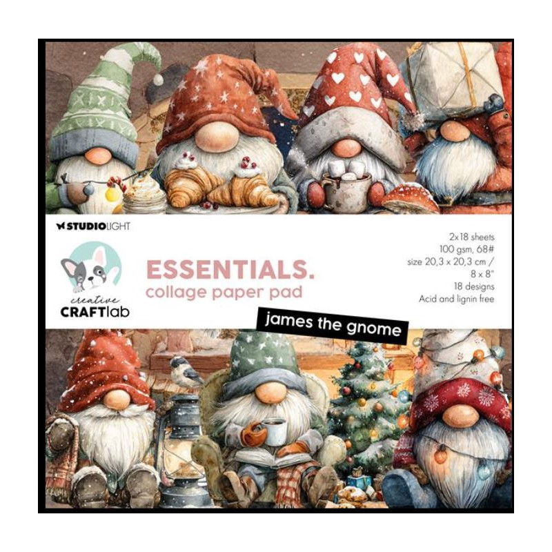 Studio Light Collage Paper Pad "James the gnome" CCL-ES-CPP495