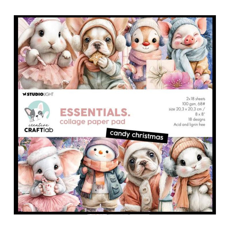 Studio Light Collage Paper Pad "Candy christmas" CCL-ES-CPP497