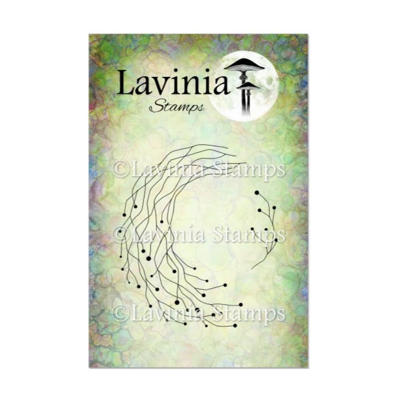 Lavinia stamp Red Berry Wreath Stamp