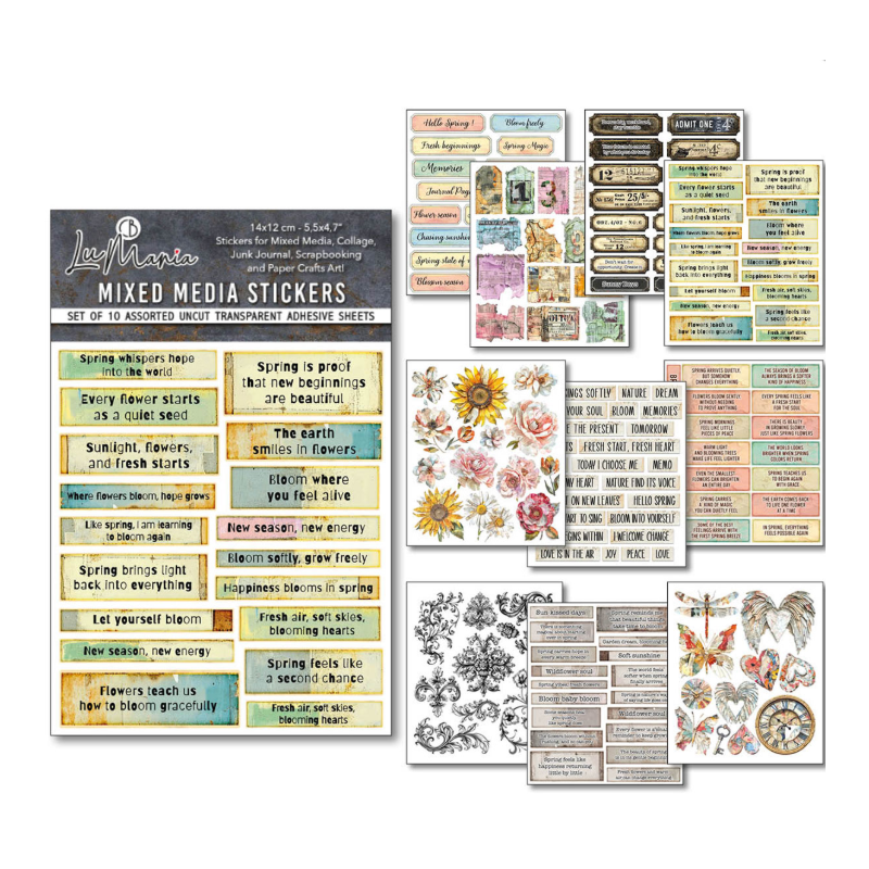 Ciao Bella mixmedia Sticker Set 10/Pkg The sound of spring