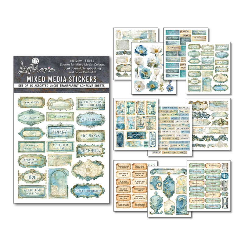 Ciao Bella mixmedia Sticker Set 10/Pkg Edge of the Ocean