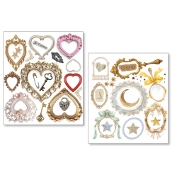 Ciao Bella mixmedia Sticker Set 10/Pkg Whisper frames