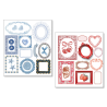 Ciao Bella mixmedia Sticker Set 10/Pkg Whisper frames