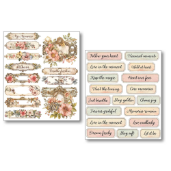 Ciao Bella mixmedia Sticker Set 10/Pkg Lost in Time