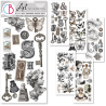 Ciao Bella Art Stickers Typographic transparent adhesive sheets 5/Pkg