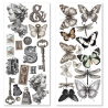 Ciao Bella Art Stickers Typographic transparent adhesive sheets 5/Pkg