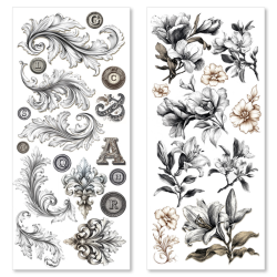 Ciao Bella Art Stickers Typographic transparent adhesive sheets 5/Pkg