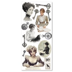Ciao Bella Art Stickers Typographic transparent adhesive sheets 5/Pkg