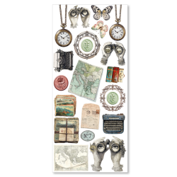 Ciao Bella Art Stickers Eastern Journey transparent adhesive sheets 5/Pkg