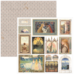 Ciao Bella Courtly Love Paper Pad 8"x8" 12/Pkg