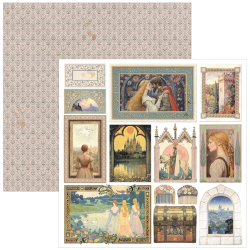 Ciao Bella Courtly Love Patterns Pad 12"x12" 8/Pkg