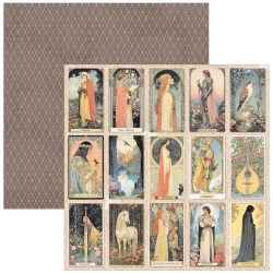 Ciao Bella Courtly Love Patterns Pad 12"x12" 8/Pkg
