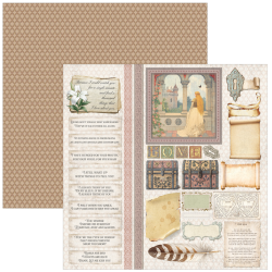 Ciao Bella Courtly Love Paper Pad 12"x12" 12/Pkg