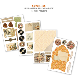 Ciao Bella Seventies A4 Junk Journal Ephemera Book (32pcs) (CBB027)