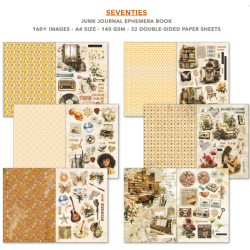 Ciao Bella Seventies A4 Junk Journal Ephemera Book (32pcs) (CBB027)