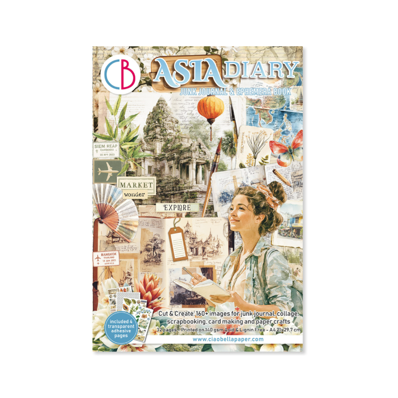 Ciao Bella Asia Diary A4 Junk Journal Ephemera Book (32pcs) (CBB028)