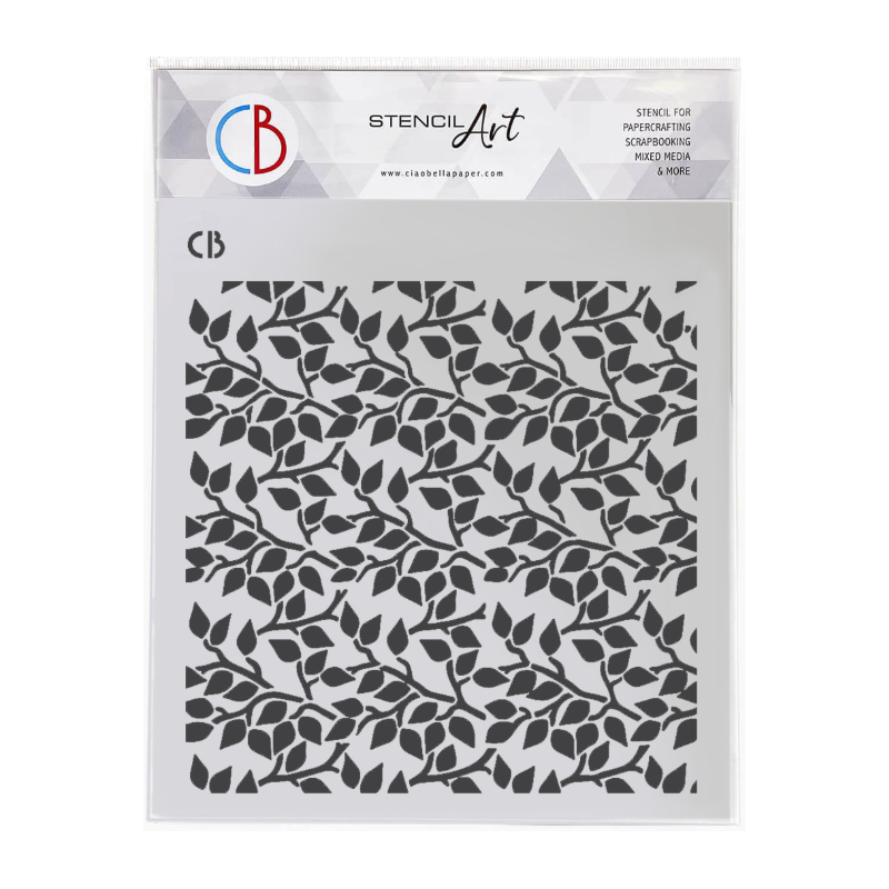 Ciao Bella Texture Stencil 8"x8" Vibrant Blossoms