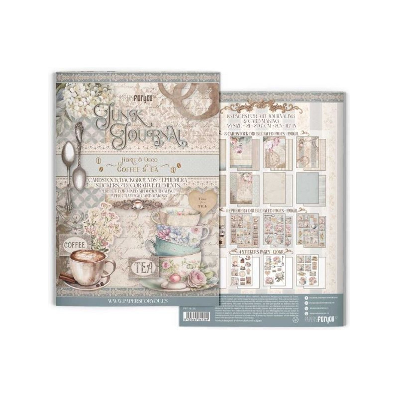 Papers for you Home & Deco Coffee & Tea A4 Junk Journal (PFY-16136)
