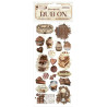 Stamperia Coffee and Chocolate Rub-On 4x8,5 Inch  (DFLRB194)