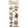 Stamperia Coffee and Chocolate Rub-On 4x8,5 Inch Old Coffee DFLRB193