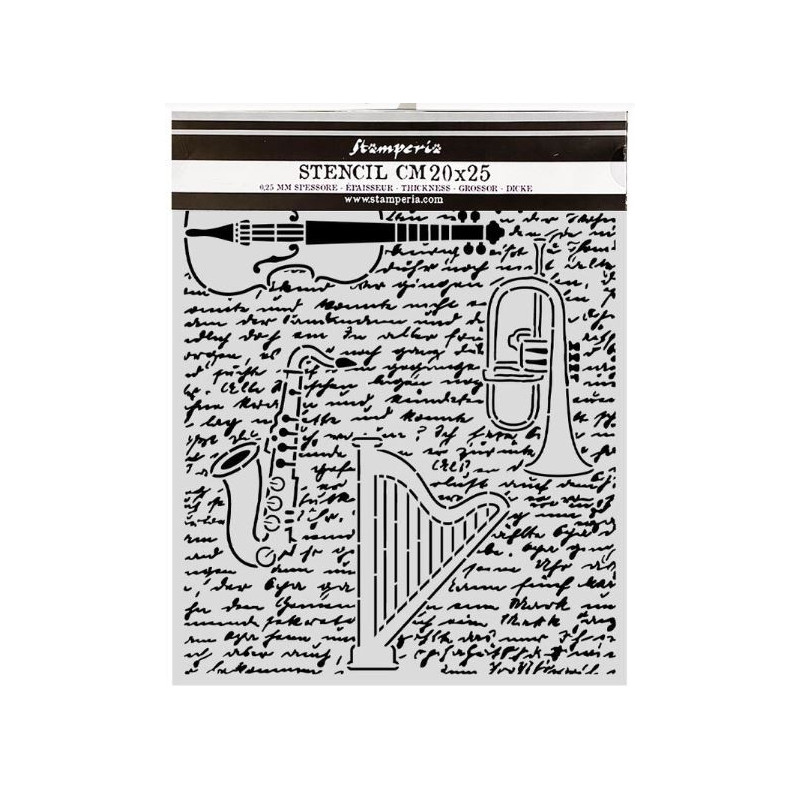 Stamperia Symphony Thick Stencils 20x25cm KSTD212