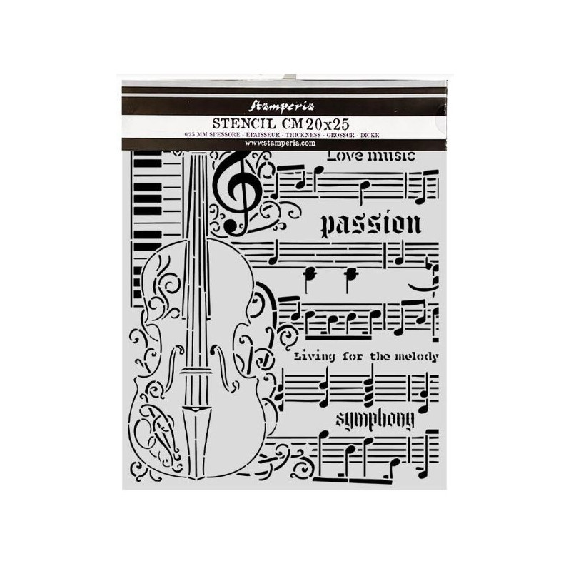 Stamperia Symphony Thick Stencils 20x25cm KSTD210