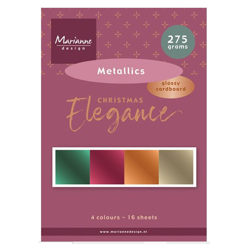 Marianne Design Paperpad "Christmas elegance metallics A5" PK9225