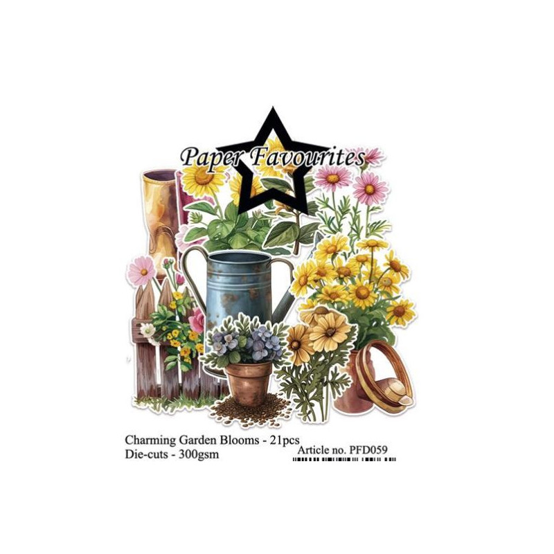 Paper Favourites Die-Cuts "Charming Garden Blooms" PFD059