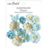 Little Birdie Handmade Printed Paper Flowers Jasper Blue Symphony (12pcs) (CR110161)