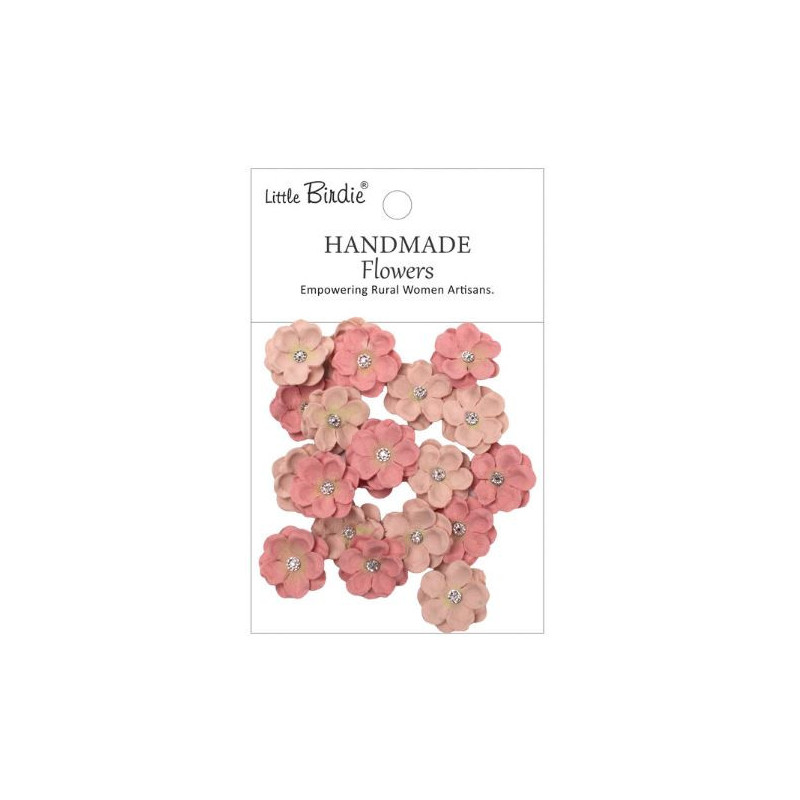 Little Birdie Handmade Flowers Twinkle Pink Passion (20pcs) (CR109890)