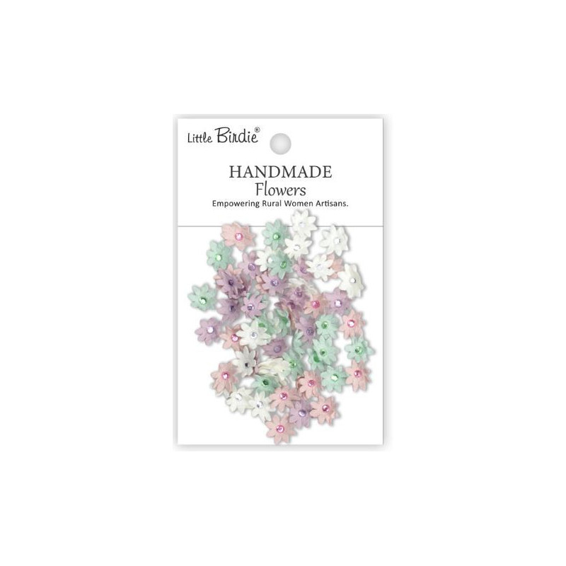 Little Birdie Handmade Flowers Micro Jewlled Florettes Fairy Garden (60pcs) (CR109981)