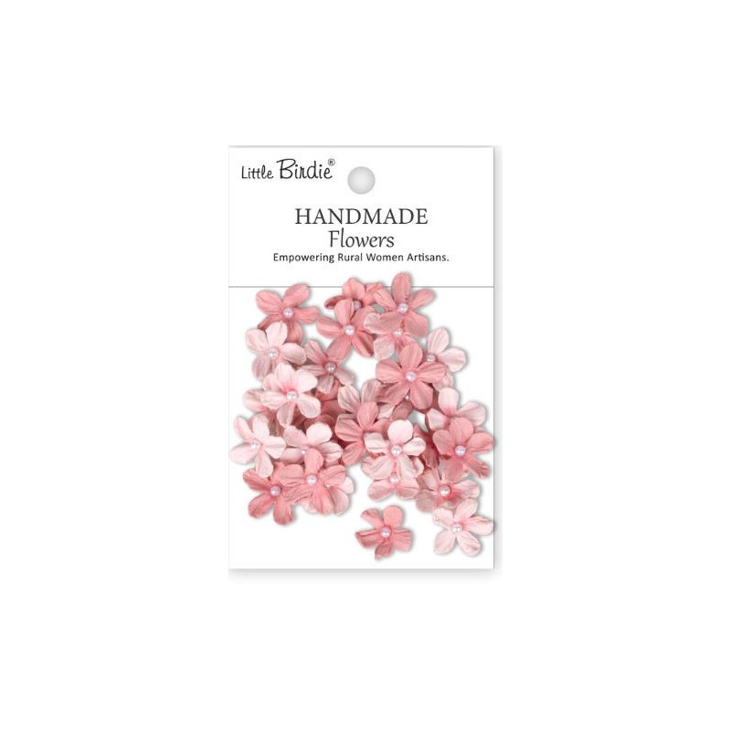 Little Birdie Handmade Flowers Pearl Petites Pink Passion (30pcs) (CR103053)