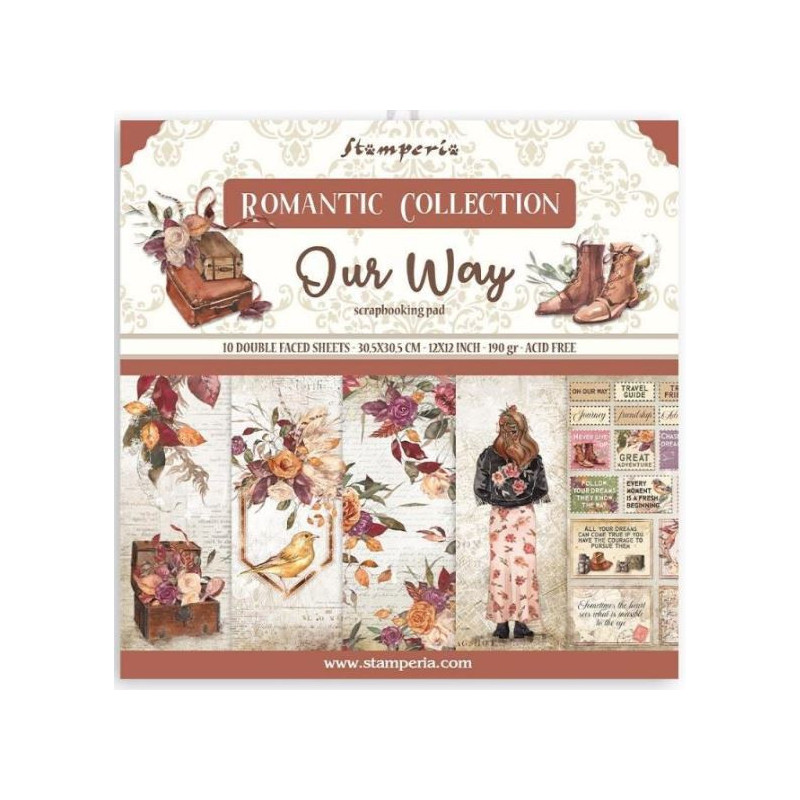 Stamperia 12x12 Paper Pad Our Way SBBL115