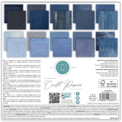 Craft Consortium Essential Craft Papers 6x6 Inch Paper Pad Denim Textures (CCEPAD044B)