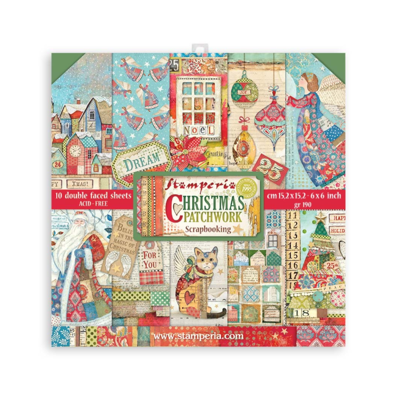 Stamperia Paper Pad 6x6 - Christmas Patchwork