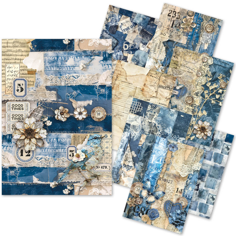 Ciao Bella Craftmix Time Capsule Mixed A5 Paper Pack - 8 Sheets (Tissue & Vellum Variety)