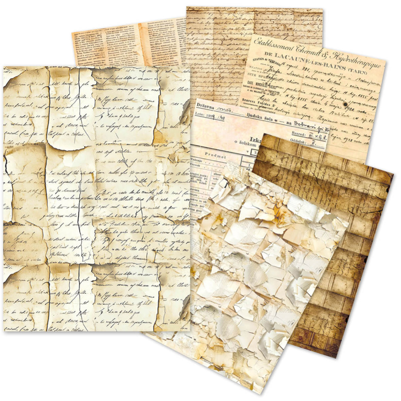 Ciao Bella A5 Tissue Paper Set – 24 Sheets Vintage Manuscript
