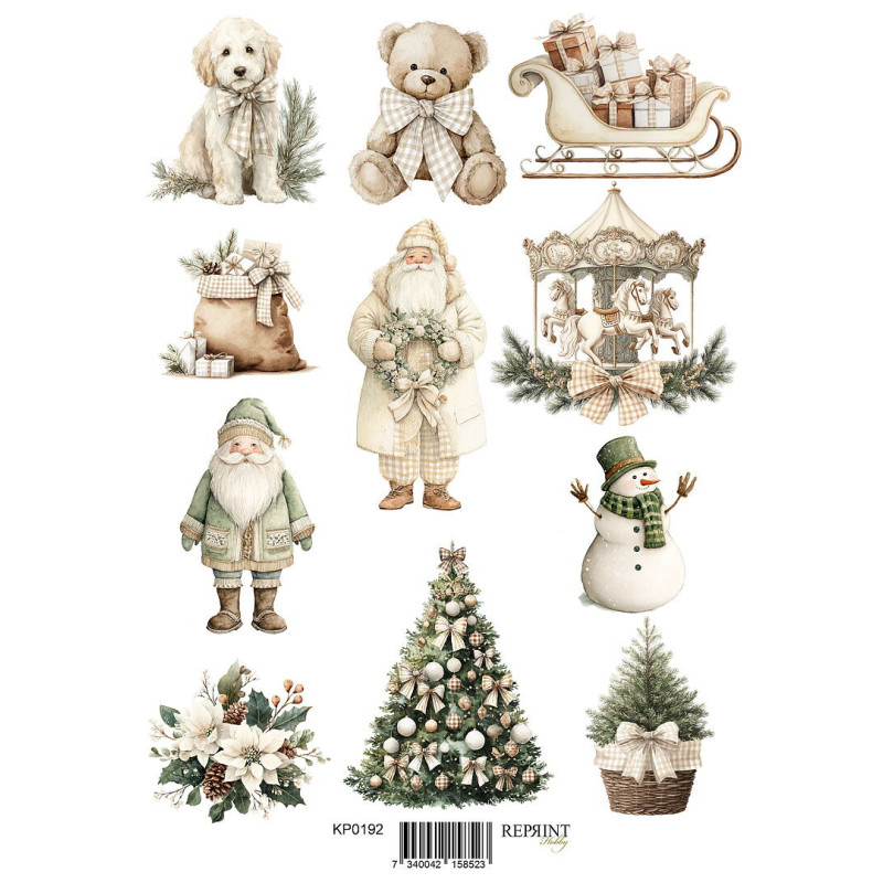 Reprint Papper Klippark - Cozy Christmas - A4