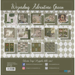 Papers For You Wizarding Adventure Houses Green 8x8 Inch Scrap Paper Pack (28pcs) (PFY-15855)