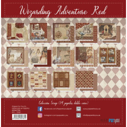 Papers for you Wizarding Adventure Houses Red 12x12 Inch Scrap Paper Pack (14pcs) (PFY-15787)